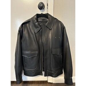 Vintage leather aviator jacket